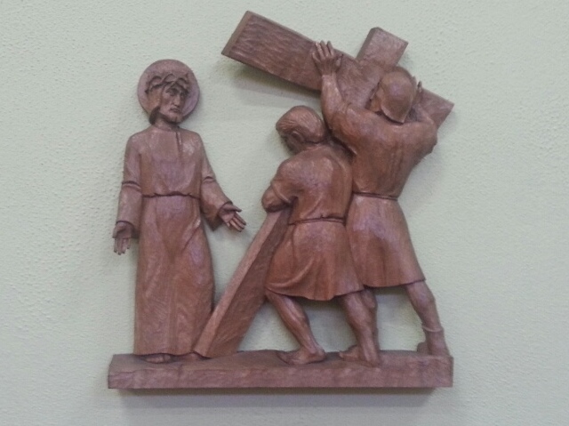 The Second Station: Jesus is made carry the cross
