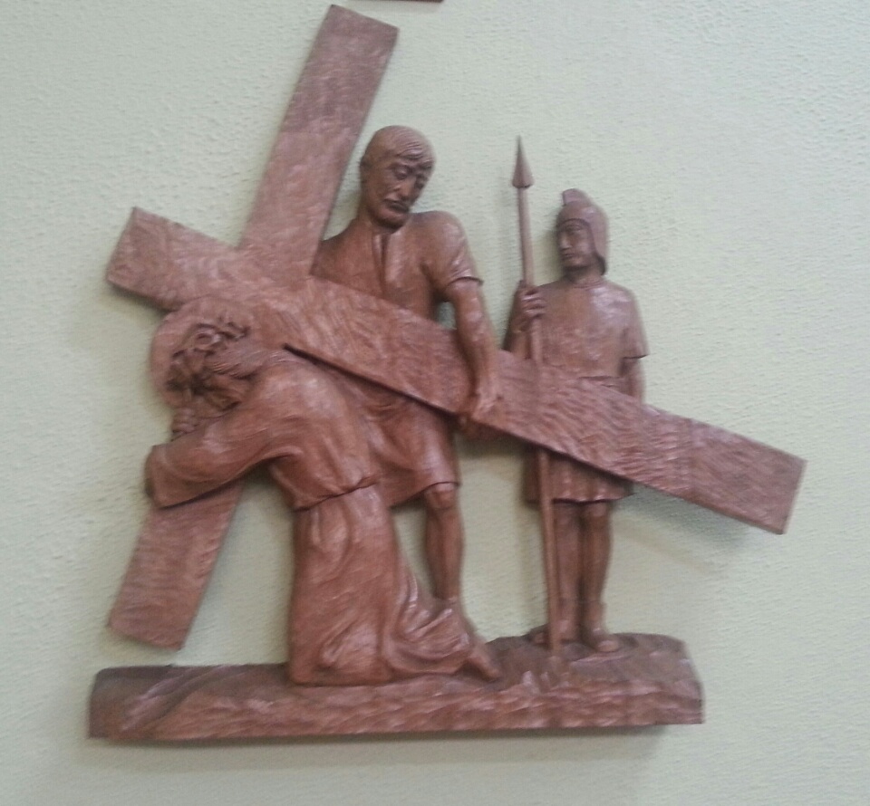 Fifth Station: Simon helps Jesus carry his cross
